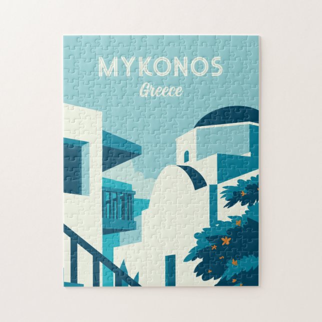 Puzzle Texte personnalisé Grèce (Vertical)