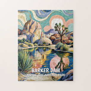 Puzzle Texte personnalisé Joshua Tree Dam Lac de montagne