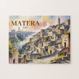 Puzzle Texte personnalisé Matera Italie Voyage Sassi di M
