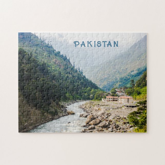 Puzzle Texte personnalisé Pakistan (Horizontal)
