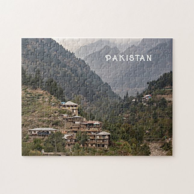 Puzzle Texte personnalisé Pakistan (Horizontal)