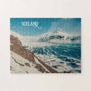 Puzzle Texte personnalisé Solheimajokull, Islande