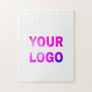 Puzzle texte simple minimal ajoutez votre logo/dessin ici