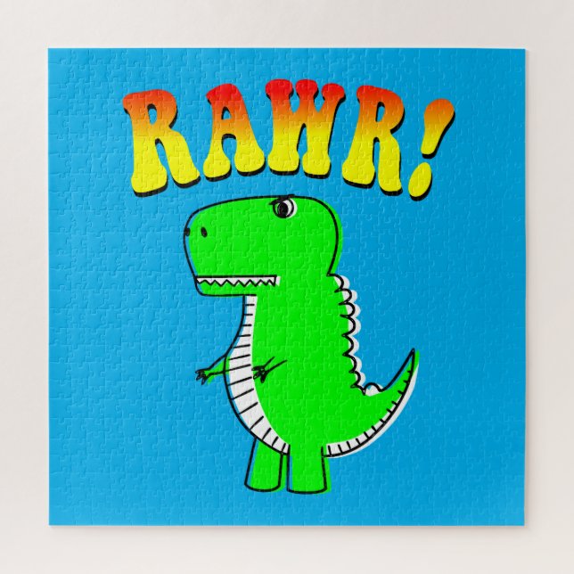 Puzzle Texte Super T-Rex Rex mou et en colère (Vertical)