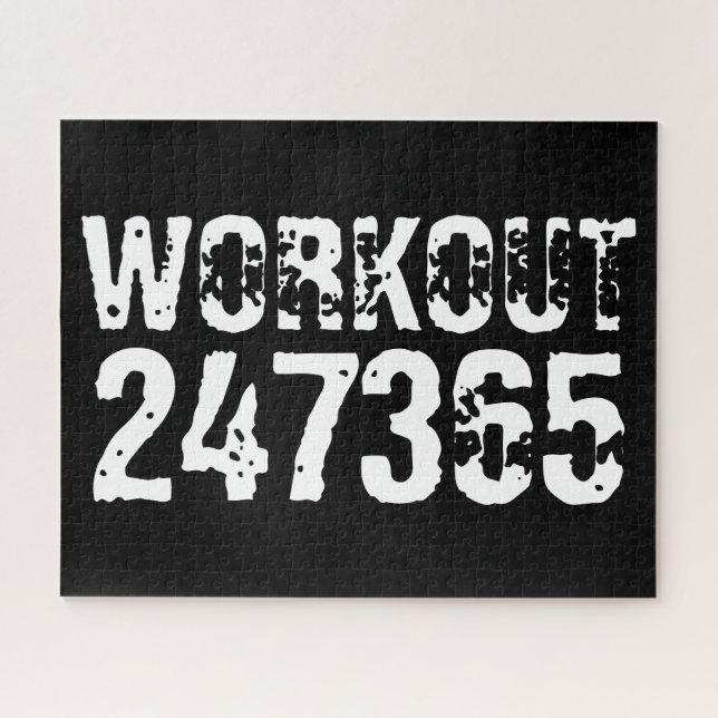 Puzzle Texte usé et rayé Workout 247365 blanc (Horizontal)