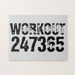 Puzzle Texte usé et rayé Workout 247365 noir<br><div class="desc">Texte usé et rayé Workout 247365 en noir avec arrière - plan blanc. Parfait pour tous ceux qui font du levage,  de la remise en forme,  de l'entraînement,  de la musculation et d'aller à la salle de gym.</div>