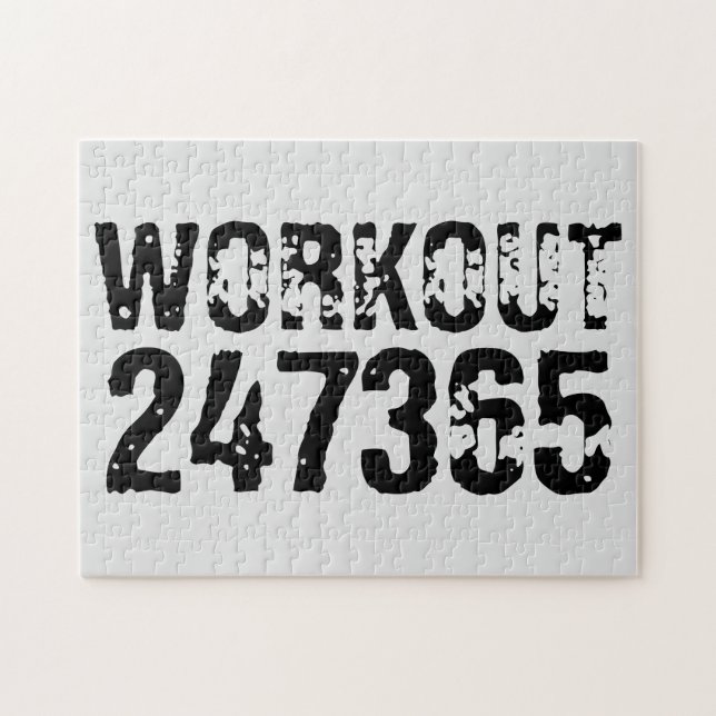 Puzzle Texte usé et rayé Workout 247365 noir (Horizontal)