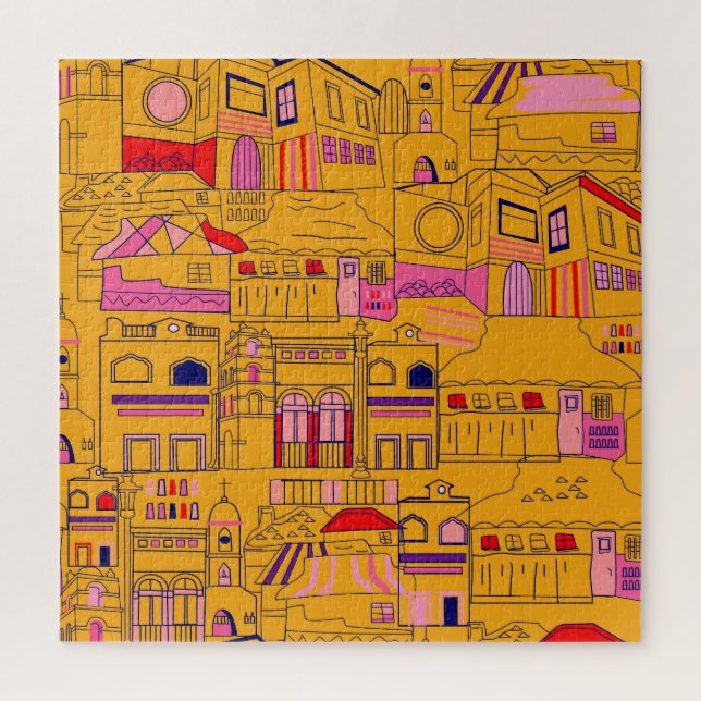 Puzzle Textile mexicain Design Motif sans couture (Vertical)