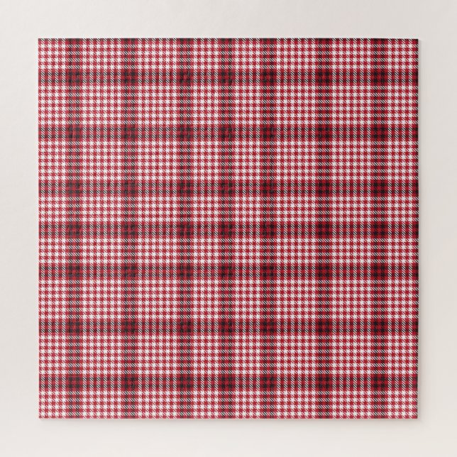 Puzzle Texture À damiers Tartan rouge (Vertical)