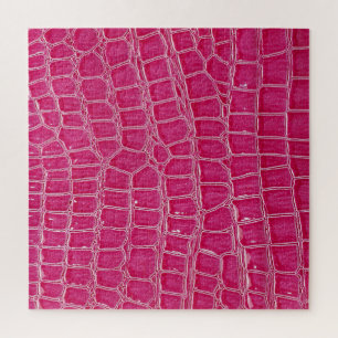 Puzzle Texture à motif d'alligator rose