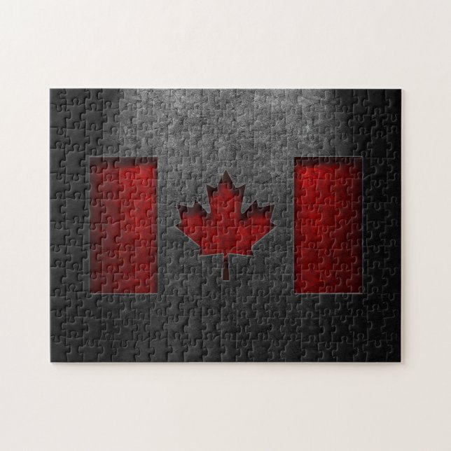 Puzzle Texture de la pierre du drapeau canadien (Horizontal)