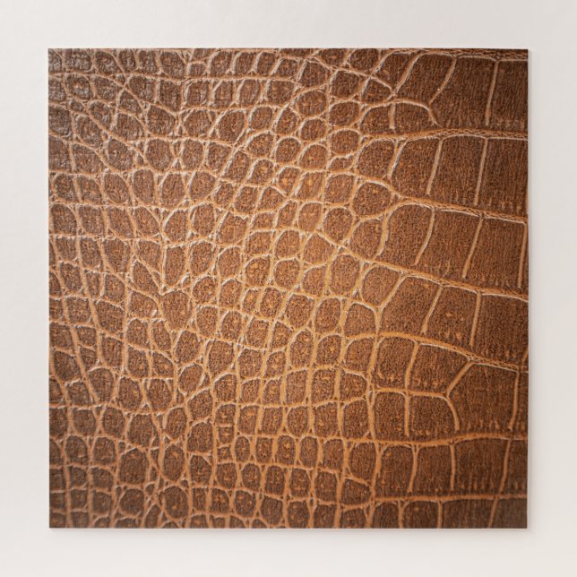Puzzle Texture En Cuir Brown, Utilisation Arrière - plan. (Vertical)