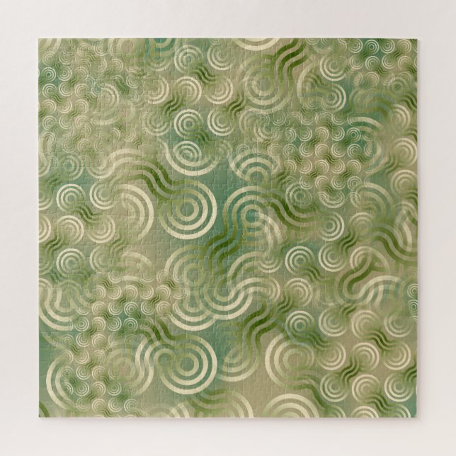 Puzzle Texture géométrique de l'enchevêtrement vert (Vertical)