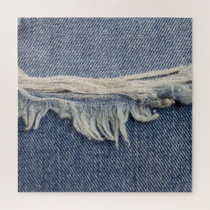 Puzzle Texture jean déchiré, arrière - plan élégant.