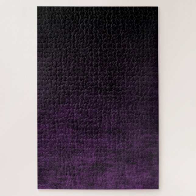 Puzzle Texture ombrée grunge noire et violette (Vertical)