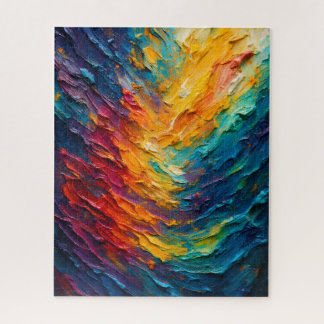 Puzzle Textured Colorful Painting