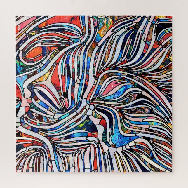 Puzzle Textures brisées : Unité de verre tendue (Vertical)