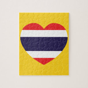 Puzzle Thailand Heart Flag