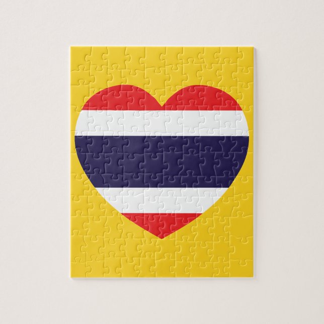 Puzzle Thailand Heart Flag (Vertical)