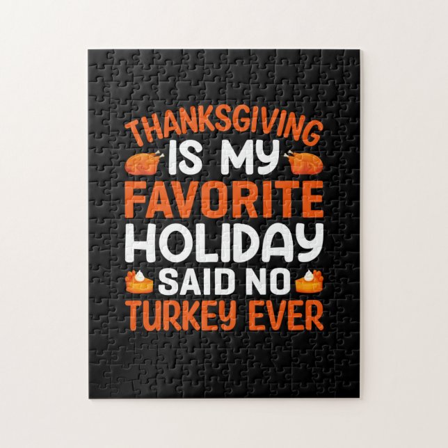 Puzzle Thanksgiving Est Mon Favori De Vacances (Vertical)