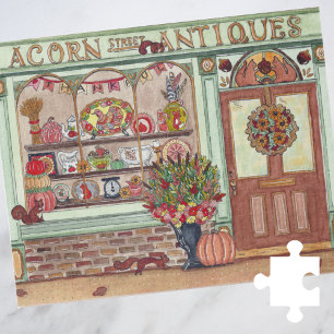 Puzzle Thanksgiving Holiday Antique Store avec écureuils