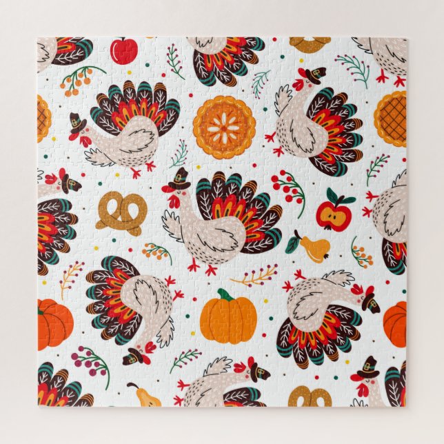 Puzzle Thanksgiving Meme Je Suis Heureux Parce Que Je Sui (Vertical)