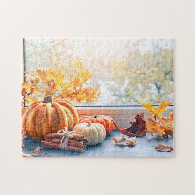 Puzzle Thanksgiving Photographie Citrouille Photographie  (Horizontal)