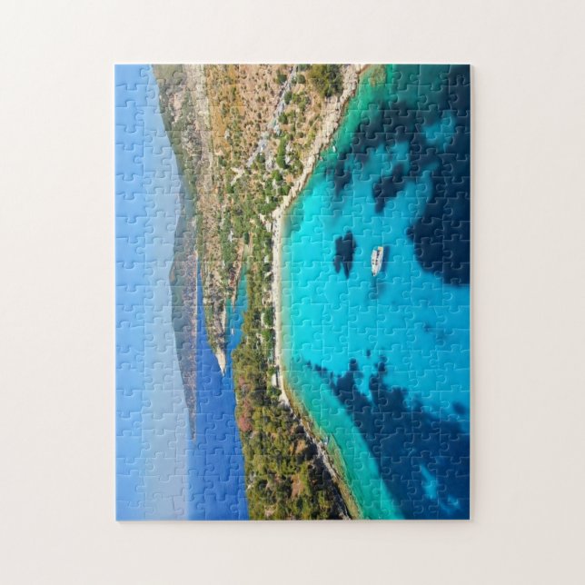 Puzzle Thassos île Kavala Grèce Eau Turquoise Bleu (Vertical)