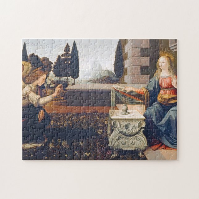 Puzzle The Annunciation, Leonardo da Vinci, 1472–1473 (Horizontal)
