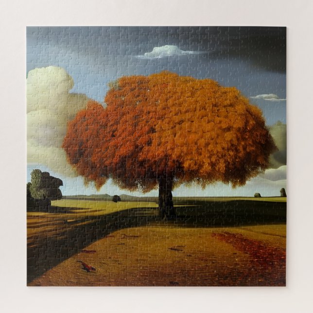 Puzzle The Autumn Oak Fine Art Surreal Style   (Vertical)