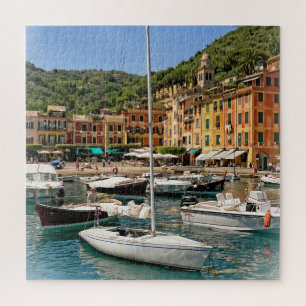 Puzzle The Boats of Portofino, Italy - 20 x 20 inch