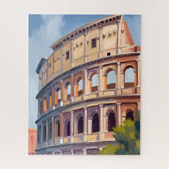 Puzzle The Colosseum Rome Watercolor Travel  (Vertical)