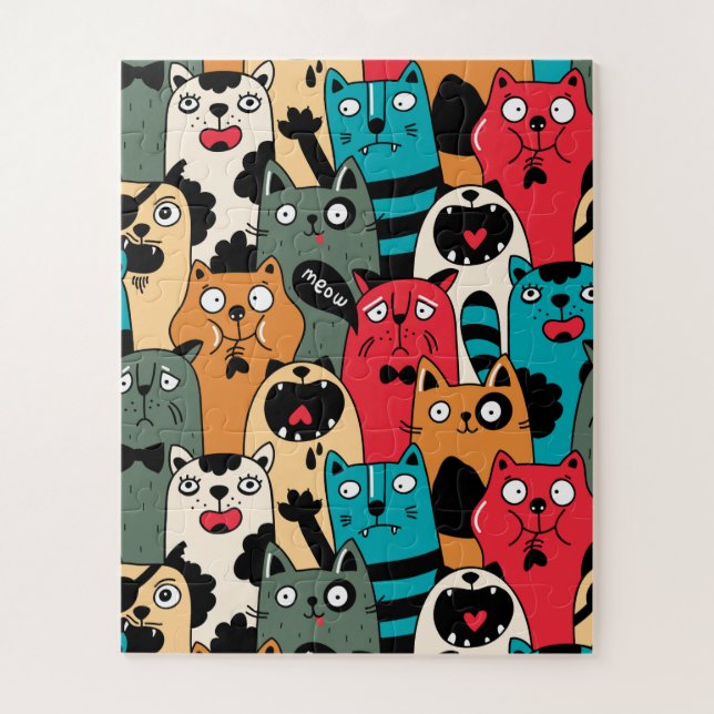 Puzzle The crowd of cats (Vertical)
