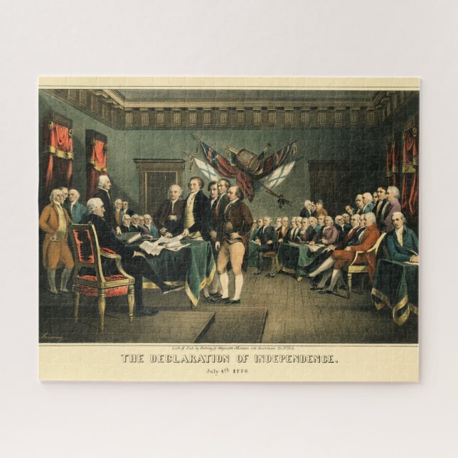 Puzzle The Declaration of Independence, 1850, Restored (Horizontal)