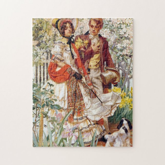 Puzzle The Garden Walk, 1904 par J. C. Leyendecker (Vertical)