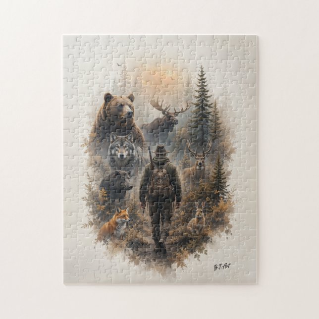 Puzzle The Hunter , Dans le silence sauvage  (Vertical)