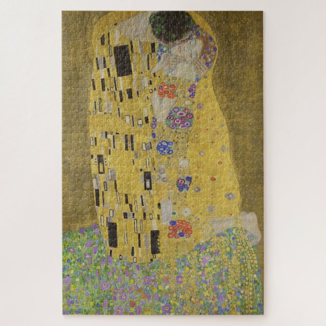Puzzle The Kiss, Art Nouveau Oil Painting, Gustav Klimt (Vertical)