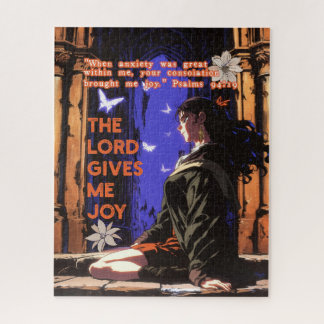 Puzzle The Lord Gives Me Joy - Christian Retro Anime