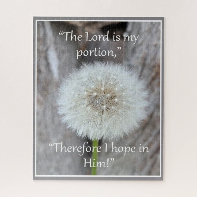 Puzzle The Lord is My Portion Bible Scripture Quote  (Vertical)