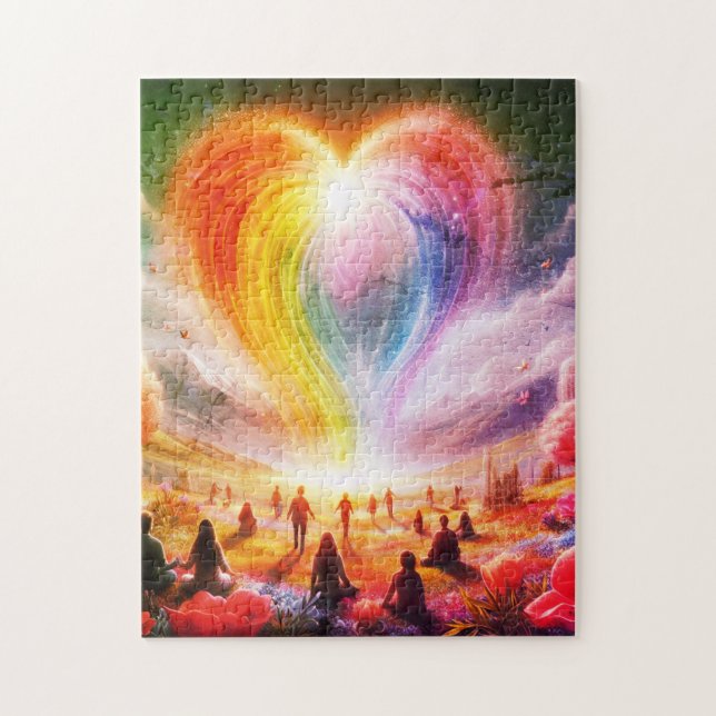 Puzzle The Love Rainbow All Over The People  (Vertical)