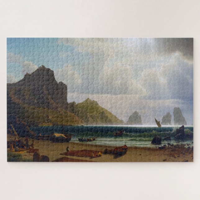 Puzzle The Marina Piccola, Capri, Albert Bierstadt (Horizontal)