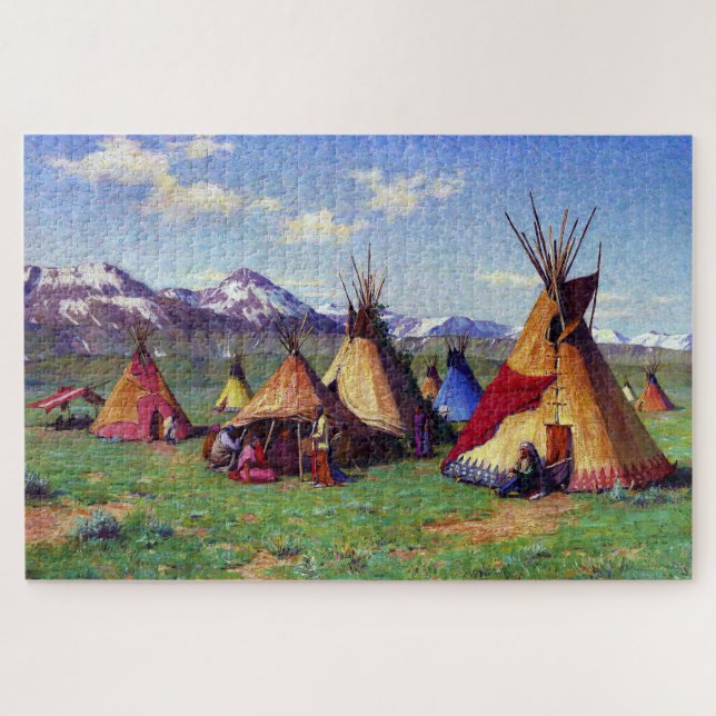 Puzzle The Medicine Teepee Joseph Henry Sharp 1903 (Horizontal)