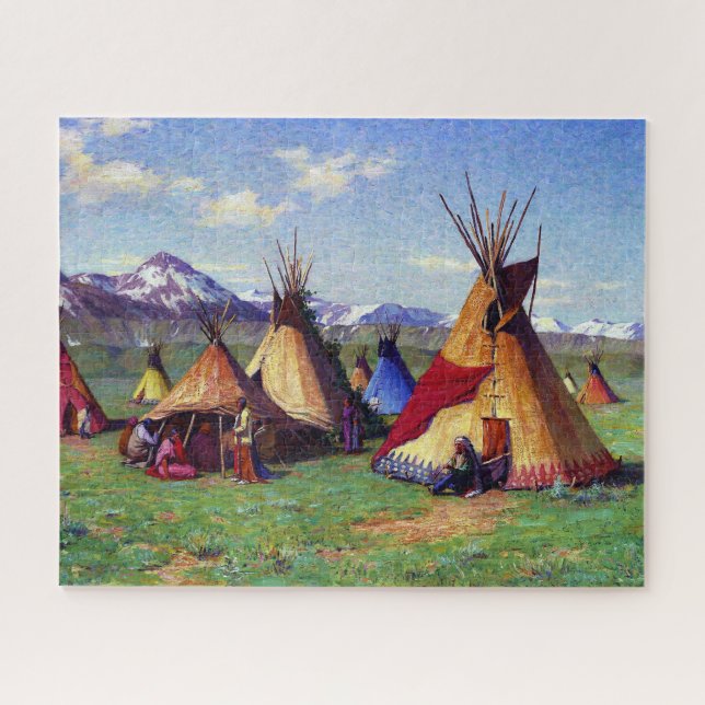 Puzzle The Medicine Teepee Joseph Henry Sharp 1903 (Horizontal)