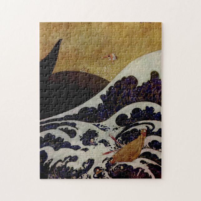 Puzzle The Mighty Fish by Edmund Dulac (Vertical)