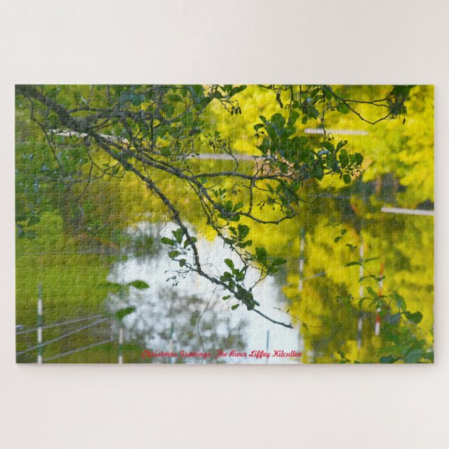 Puzzle The River Liffey Kilcullen. Christmas Greetings (Horizontal)