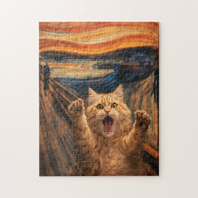 Puzzle The Scream Cat Parody Art                          (Vertical)