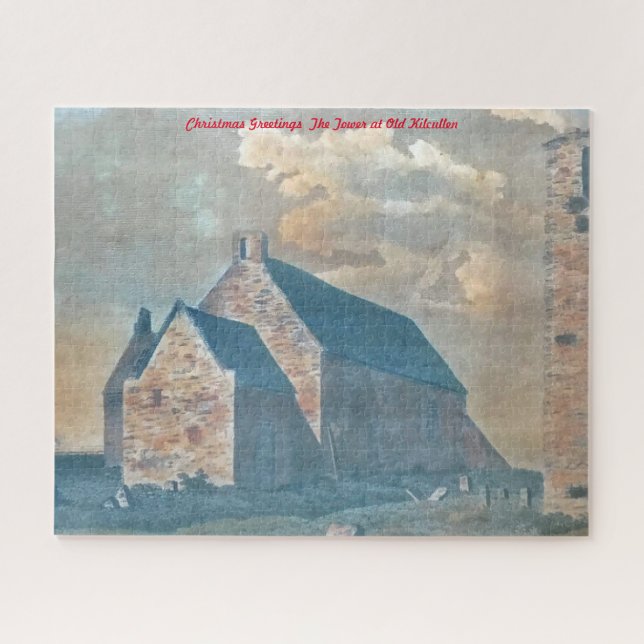 Puzzle The Tower at Old Kilcullen. Christmas Greetings Ji (Horizontal)