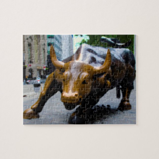 Puzzle The Wall Street Bull New York. (Horizontal)