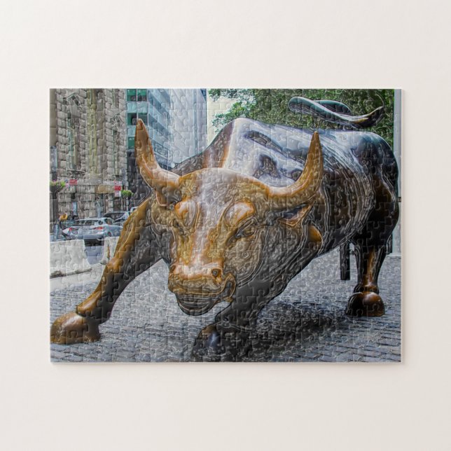 Puzzle The Wall Street Bull New York. (Horizontal)
