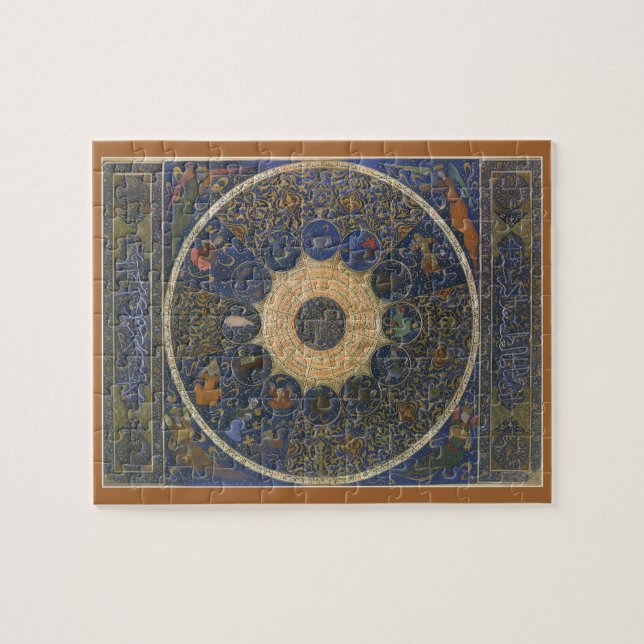 Puzzle Thème astral des souverains vintage, Zodiaque isla (Horizontal)